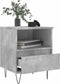vidaXL - Nachtkastjes - 2 - st - 40x35x50 - cm - bewerkt - hout - betongrijs