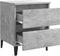 vidaXL - Nachtkastjes - 2 - st - 40x35x50 - cm - bewerkt - hout - betongrijs