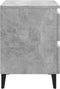 vidaXL - Nachtkastjes - 2 - st - 40x35x50 - cm - bewerkt - hout - betongrijs
