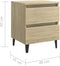vidaXL - Nachtkastjes - 2 - st - 40x35x50 - cm - bewerkt - hout - sonoma - eikenkleurig