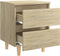 vidaXL - Nachtkastjes - 2 - st - 40x35x50 - cm - bewerkt - hout - sonoma - eikenkleurig
