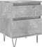 vidaXL - Nachtkastjes - 2 - st - 40x35x50 - cm - bewerkt - hout - betongrijs