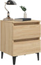 vidaXL - Nachtkastjes - 2 - st - 40x35x50 - cm - bewerkt - hout - sonoma - eikenkleurig