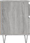 vidaXL - Nachtkastjes - 2 - st - 40x35x50 - cm - bewerkt - hout - grijs - sonoma - eiken