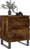 vidaXL - Nachtkastjes - 2 - st - 40x35x50 - cm - bewerkt - hout - gerookt - eikenkleurig