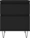 vidaXL - Nachtkastjes - 2 - st - 40x35x50 - cm - bewerkt - hout - zwart