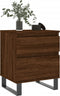 vidaXL - Nachtkastjes - 2 - st - 40x35x50 - cm - bewerkt - hout - bruin - eikenkleur
