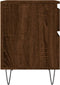 vidaXL - Nachtkastjes - 2 - st - 40x35x50 - cm - bewerkt - hout - bruin - eikenkleur