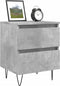 vidaXL - Nachtkastjes - 2 - st - 40x35x50 - cm - bewerkt - hout - betongrijs