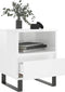 vidaXL - Nachtkastjes - 2 - st - 40x35x50 - cm - bewerkt - hout - hoogglans - wit