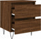 vidaXL - Nachtkastjes - 2 - st - 40x35x50 - cm - bewerkt - hout - bruin - eikenkleur