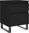 vidaXL - Nachtkastjes - 2 - st - 40x35x50 - cm - bewerkt - hout - zwart