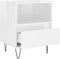 vidaXL - Nachtkastjes - 2 - st - 40x35x50 - cm - bewerkt - hout - hoogglans - wit