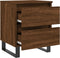 vidaXL - Nachtkastjes - 2 - st - 40x35x50 - cm - bewerkt - hout - bruin - eikenkleur