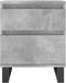 vidaXL - Nachtkastjes - 2 - st - 40x35x50 - cm - bewerkt - hout - betongrijs
