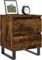 vidaXL - Nachtkastjes - 2 - st - 40x35x50 - cm - bewerkt - hout - gerookt - eikenkleurig