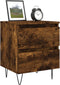 vidaXL - Nachtkastjes - 2 - st - 40x35x50 - cm - bewerkt - hout - gerookt - eikenkleurig