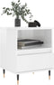 vidaXL - Nachtkastjes - 2 - st - 40x35x50 - cm - bewerkt - hout - hoogglans - wit
