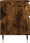 vidaXL - Nachtkastjes - 2 - st - 40x35x50 - cm - bewerkt - hout - gerookt - eikenkleurig