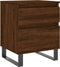 vidaXL - Nachtkastjes - 2 - st - 40x35x50 - cm - bewerkt - hout - bruin - eikenkleur