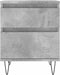 vidaXL - Nachtkastjes - 2 - st - 40x35x50 - cm - bewerkt - hout - betongrijs