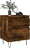 vidaXL - Nachtkastjes - 2 - st - 40x35x50 - cm - bewerkt - hout - gerookt - eikenkleurig