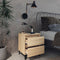 vidaXL - Nachtkastjes - 2 - st - 40x35x50 - cm - bewerkt - hout - sonoma - eikenkleurig