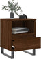 vidaXL - Nachtkastjes - 2 - st - 40x35x50 - cm - bewerkt - hout - bruin - eikenkleur