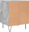 vidaXL - Nachtkastjes - 2 - st - 40x35x50 - cm - bewerkt - hout - betongrijs