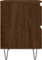vidaXL - Nachtkastjes - 2 - st - 40x35x50 - cm - bewerkt - hout - bruin - eikenkleur