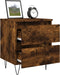vidaXL - Nachtkastjes - 2 - st - 40x35x50 - cm - bewerkt - hout - gerookt - eikenkleurig