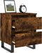 vidaXL - Nachtkastjes - 2 - st - 40x35x50 - cm - bewerkt - hout - gerookt - eikenkleurig