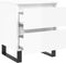 vidaXL - Nachtkastjes - 2 - st - 40x35x50 - cm - bewerkt - hout - hoogglans - wit