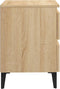 vidaXL - Nachtkastjes - 2 - st - 40x35x50 - cm - bewerkt - hout - sonoma - eikenkleurig