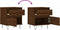 vidaXL - Nachtkastjes - 2 - st - 40x35x50 - cm - bewerkt - hout - bruin - eikenkleur