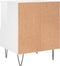 vidaXL - Nachtkastjes - 2 - st - 40x35x50 - cm - bewerkt - hout - hoogglans - wit