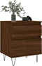 vidaXL - Nachtkastjes - 2 - st - 40x35x50 - cm - bewerkt - hout - bruin - eikenkleur