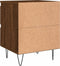 vidaXL - Nachtkastjes - 2 - st - 40x35x50 - cm - bewerkt - hout - bruin - eikenkleur