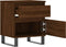 vidaXL - Nachtkastjes - 2 - st - 40x35x50 - cm - bewerkt - hout - bruin - eikenkleur