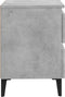 vidaXL - Nachtkastjes - 2 - st - 40x35x50 - cm - bewerkt - hout - betongrijs