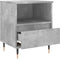 vidaXL - Nachtkastjes - 2 - st - 40x35x50 - cm - bewerkt - hout - betongrijs