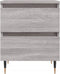 vidaXL - Nachtkastjes - 2 - st - 40x35x50 - cm - bewerkt - hout - grijs - sonoma - eiken