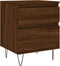 vidaXL - Nachtkastjes - 2 - st - 40x35x50 - cm - bewerkt - hout - bruin - eikenkleur