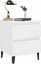 vidaXL - Nachtkastjes - 2 - st - 40x35x50 - cm - bewerkt - hout - hoogglans - wit