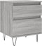 vidaXL - Nachtkastjes - 2 - st - 40x35x50 - cm - bewerkt - hout - grijs - sonoma - eiken