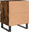 vidaXL - Nachtkastjes - 2 - st - 40x35x50 - cm - bewerkt - hout - gerookt - eikenkleurig
