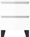 vidaXL - Nachtkastjes - 2 - st - 40x35x50 - cm - bewerkt - hout - hoogglans - wit