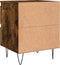 vidaXL - Nachtkastjes - 2 - st - 40x35x50 - cm - bewerkt - hout - gerookt - eikenkleurig