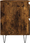 vidaXL - Nachtkastjes - 2 - st - 40x35x50 - cm - bewerkt - hout - gerookt - eikenkleurig