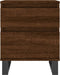 vidaXL - Nachtkastjes - 2 - st - 40x35x50 - cm - bewerkt - hout - bruin - eikenkleur